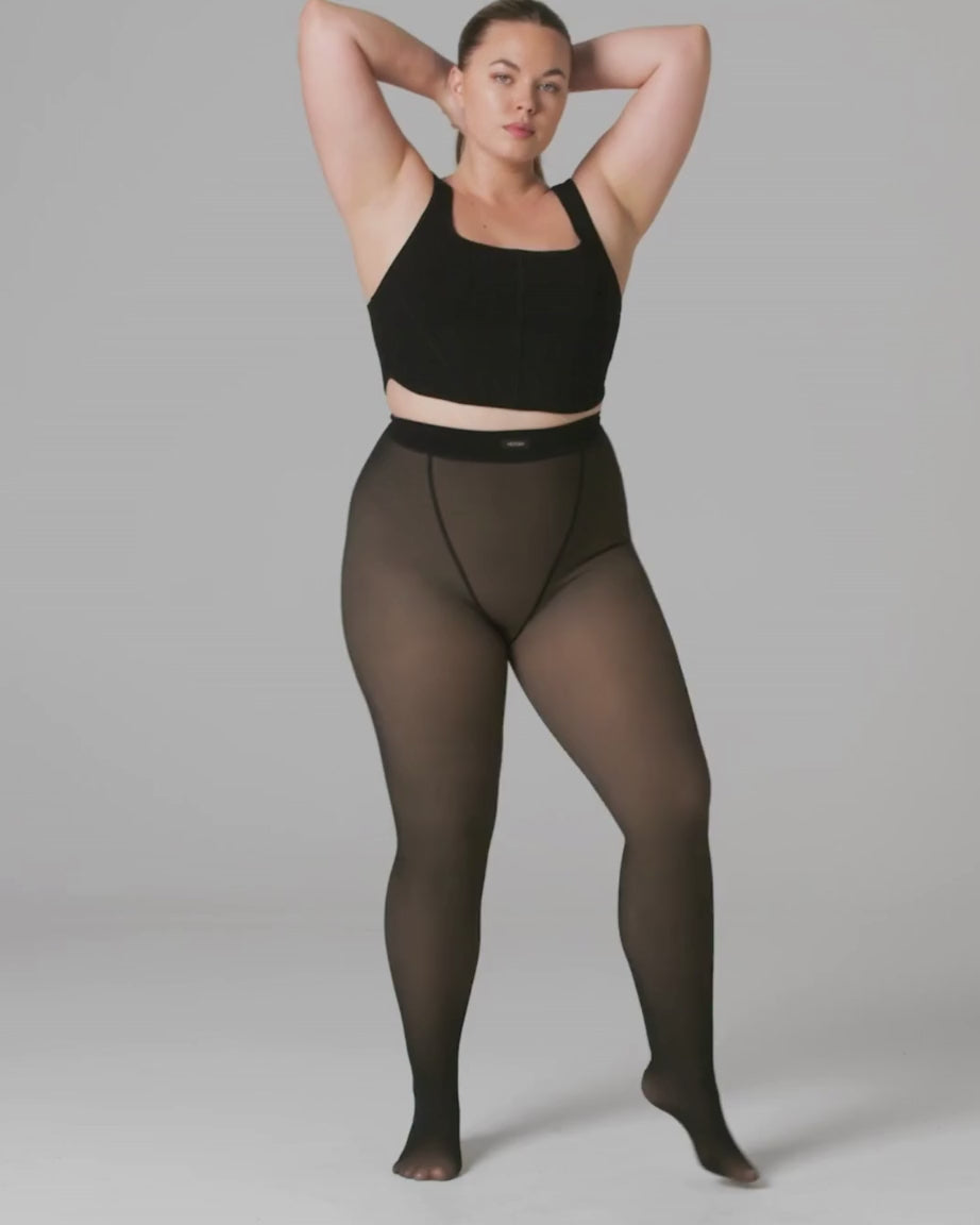 TOAST - FLEECE-LINED TIGHTS - SHEER ILLUSION – Noosh