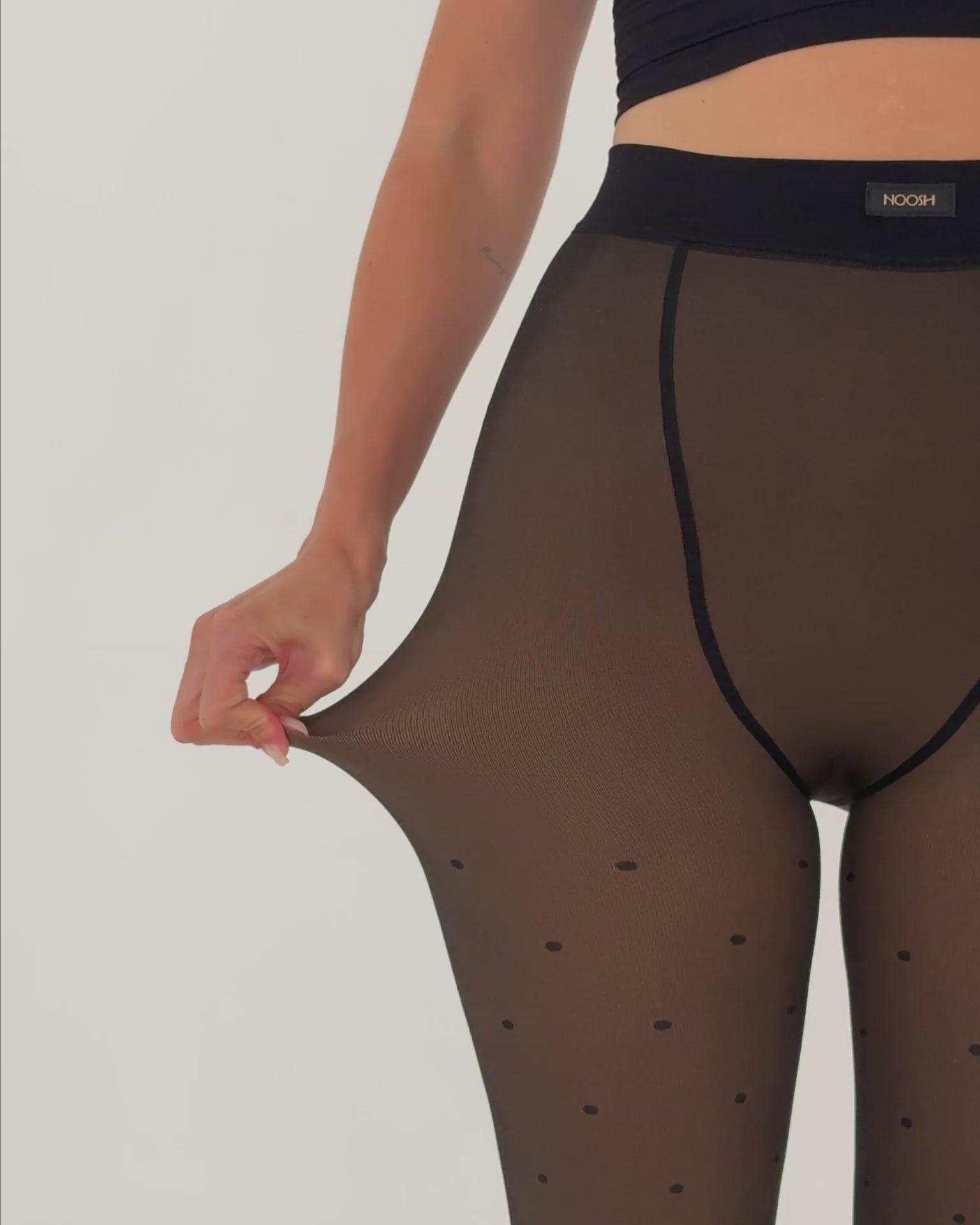TOAST - FLEECE-LINED TIGHTS - DOTS